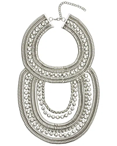 Eye Candy La Cleo Statement Necklace In Metallic