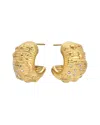 Eye Candy La Corina Cz Hoop Earrings In Gold