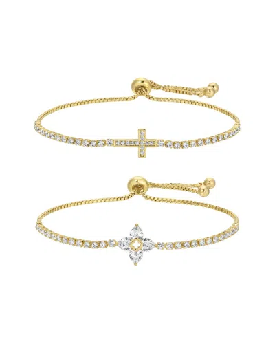 EYE CANDY LA EYE CANDY LA CROSS CZ BOLO BRACELET SET