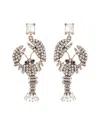 Eye Candy La Crystal Statement Lobster Earring In Metallic