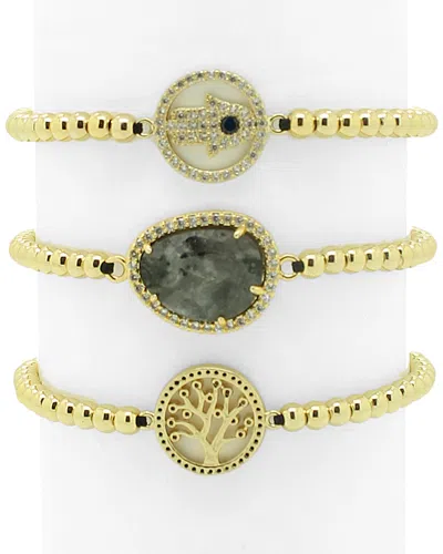 Eye Candy La Cz 24k Gold Plated Acacia Bracelet Trip