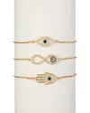 Eye Candy La Cz 3pc Infinity Bolo Bracelet Set