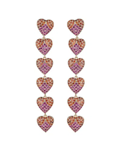 Eye Candy La Cz Alice Heart Drop Earrings