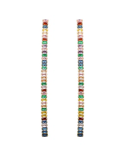 Eye Candy La Rainbow Cz Earrings In Multi