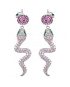 Eye Candy La Cz Apple Snake Drop Earrings