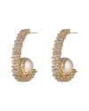 Eye Candy La Cz Ava Half Loop Earrings