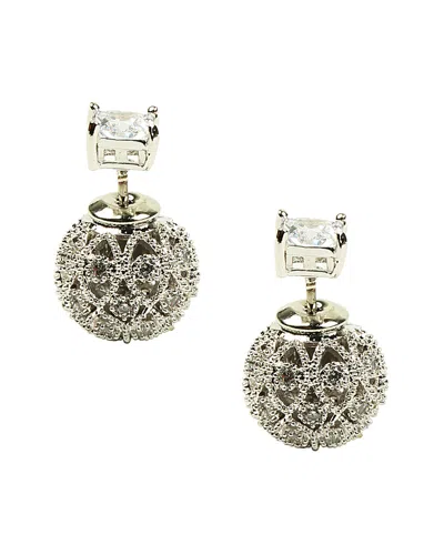 Eye Candy La Cz Ball Drop Stud Earrings