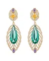 Eye Candy La Women's The Luxe Collection Billie 18k Goldplated & Cubic Zirconia Statement Drop Earrings