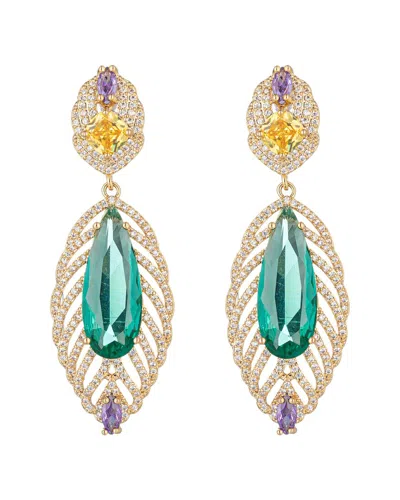 Eye Candy La Women's The Luxe Collection Billie 18k Goldplated & Cubic Zirconia Statement Drop Earrings In Brass