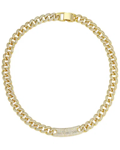 Eye Candy La Cz Chain Necklace In Brass