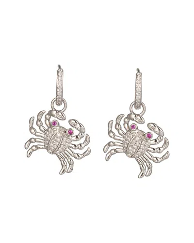 Eye Candy La Cz Crab Huggie Earrings