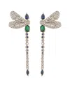Eye Candy La Cz Dragonfly Drop Earrings