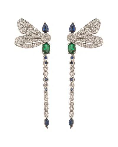 EYE CANDY LA EYE CANDY LA CZ DRAGONFLY DROP EARRINGS