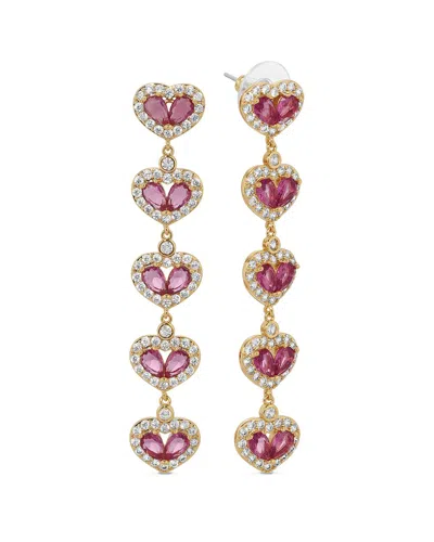 Eye Candy La Cz Drop Earring In Brass