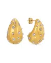 Eye Candy La Women's Luxe Lolo 14k Goldplated, Cubic Zirconia & Simulated Pearl Bean Earrings