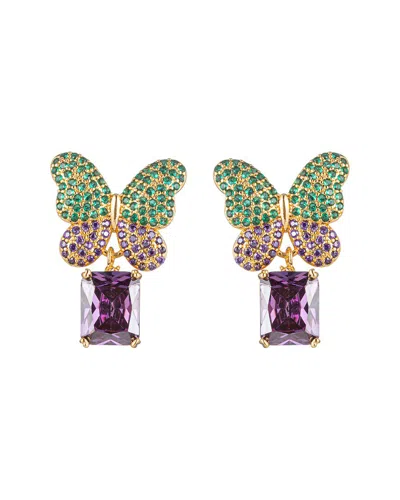 Eye Candy La Cz Eden Butterfly Earrings