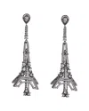 Eye Candy La Cz Eiffel Tower Drop Earrings
