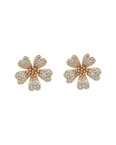 Eye Candy La Cz Enoa Flower Stud Earrings