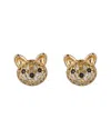 Eye Candy La Cz Fox Stud Earrings