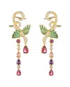 Eye Candy La Cz Golden Bird Dangle Earrings
