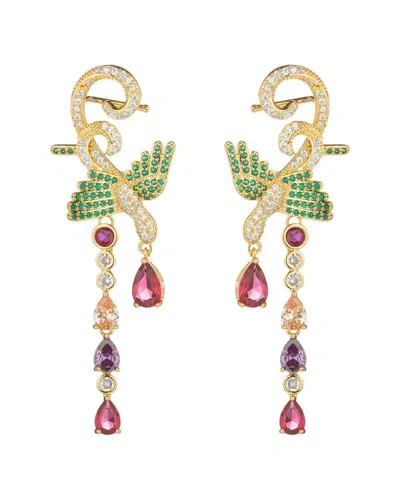 EYE CANDY LA EYE CANDY LA CZ GOLDEN BIRD DANGLE EARRINGS