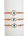 Eye Candy La Cz Hamsa Eye Bracelet Set