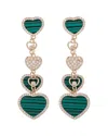 Eye Candy La Cz Heart Earrings