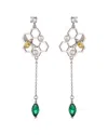 Eye Candy La Cz Honeycomb Bee Dangle Earrings