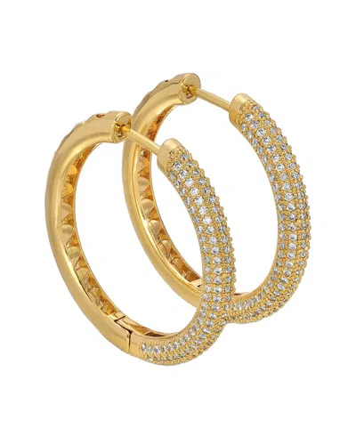 Eye Candy La Cz Hoop Earring In Brass