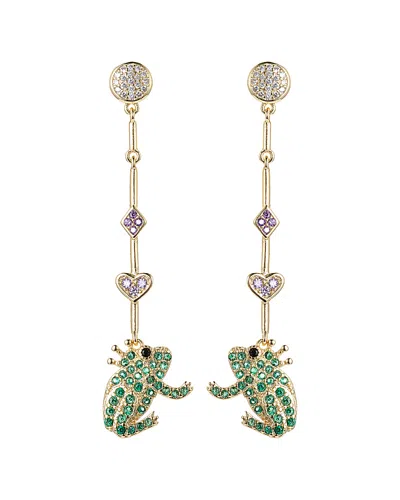 Eye Candy La Cz Kiss The Prince Dangle Earring In Gold