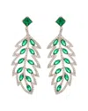 Eye Candy La Cz Leaf Drop Earrings