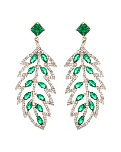 EYE CANDY LA EYE CANDY LA CZ LEAF DROP EARRINGS