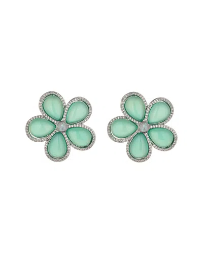 Eye Candy La Cz Lena Flower Stud Earrings