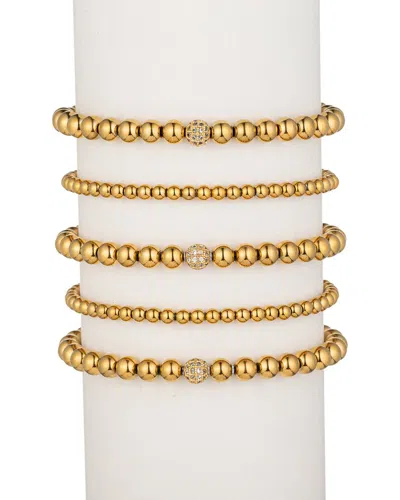 Eye Candy La Cz Lexy Beaded Ball Bracelet Set