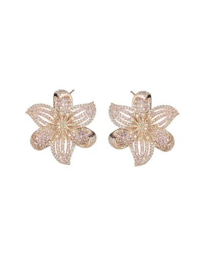 Eye Candy La Cz Lou Floral Stud Earrings