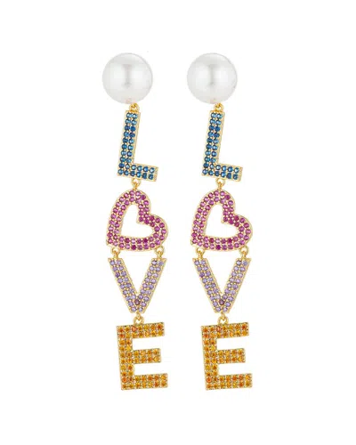 Eye Candy La Cz Love Rainbow Earrings