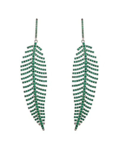 EYE CANDY LA EYE CANDY LA CZ LUXE LEAFY DANGLE EARRINGS