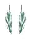 Eye Candy La Cz Luxe Leafy Dangle Earrings