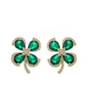 Eye Candy La Cz Melody 4 Leaf Clover Stud Earrings