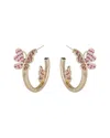Eye Candy La Cz Mia Butterfly Loop Earrings