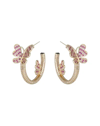 Eye Candy La Cz Mia Butterfly Loop Earrings