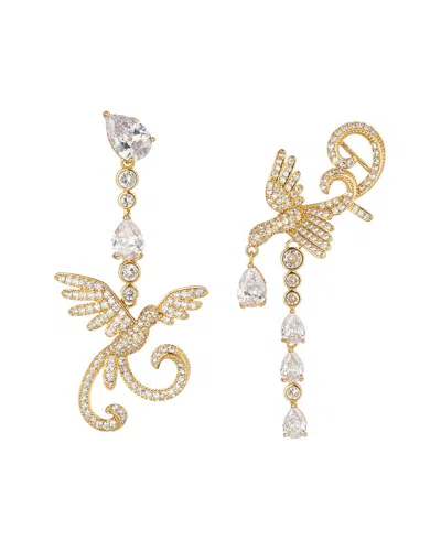 Eye Candy La Cz Mix & Match Birds Drop Earrings