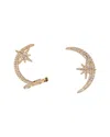 Eye Candy La Cz Moon Cuff Earrings