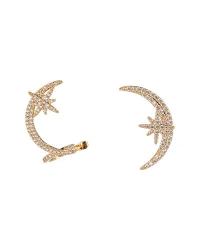 Eye Candy La Cz Moon Cuff Earrings