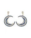 Eye Candy La Cz Moon Dangle Earrings