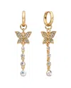 Eye Candy La Cz Morgot Butterfly Dangle Drop Earrings