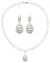 Eye Candy La Women's 2-piece The Luxe May Silvertone & Cubic Zirconia Necklace & Earrings Set