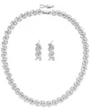 Eye Candy La Women's Luxe 2-piece Cubic Zirconia Necklace & Earrings Set