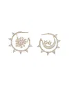 Eye Candy La Cz Noah Sun And Moon Loop Earrings