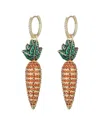 Eye Candy La Cz Orange Carrot Dangle Earrings